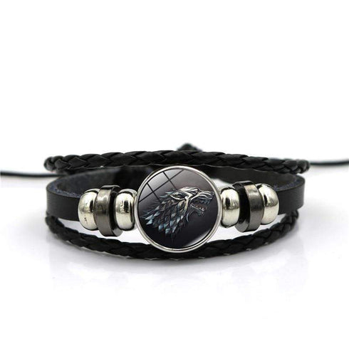 Bracelet Loup Game of Thrones (Cuir)